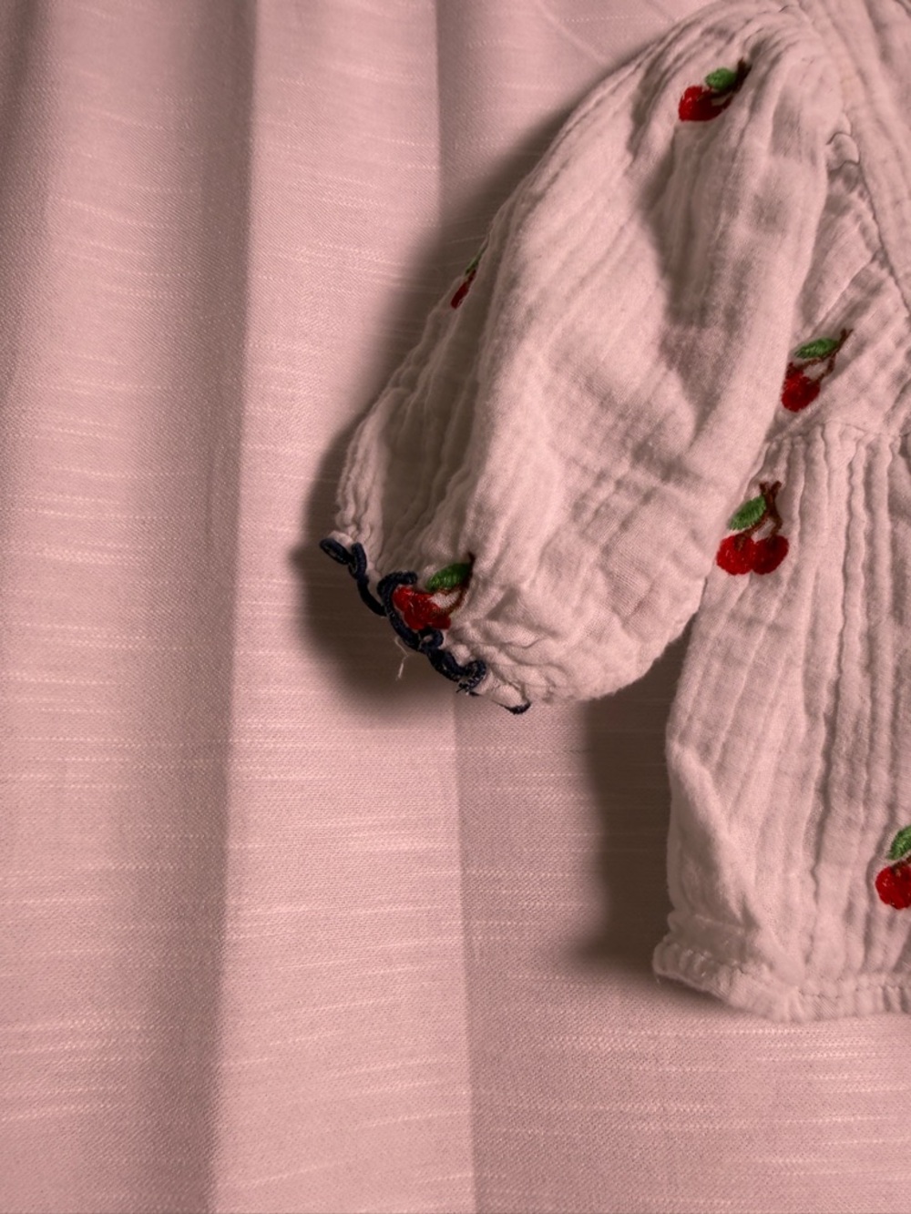 Pink Chicken Baby Ava Bella 2 Piece Set Cherry Print Top Bloomer | Size 6-12M - Picture 10 of 16
